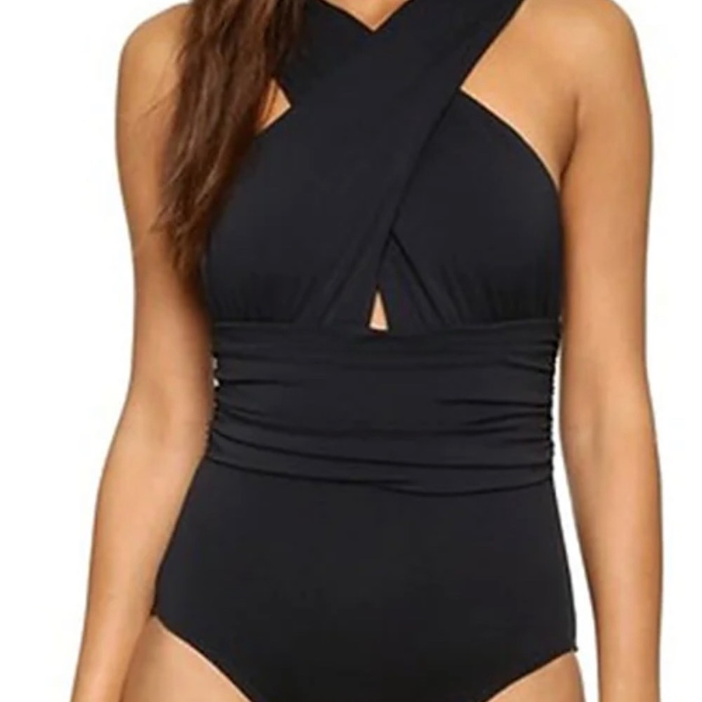 Black Monokini One Piece Swimsuit
